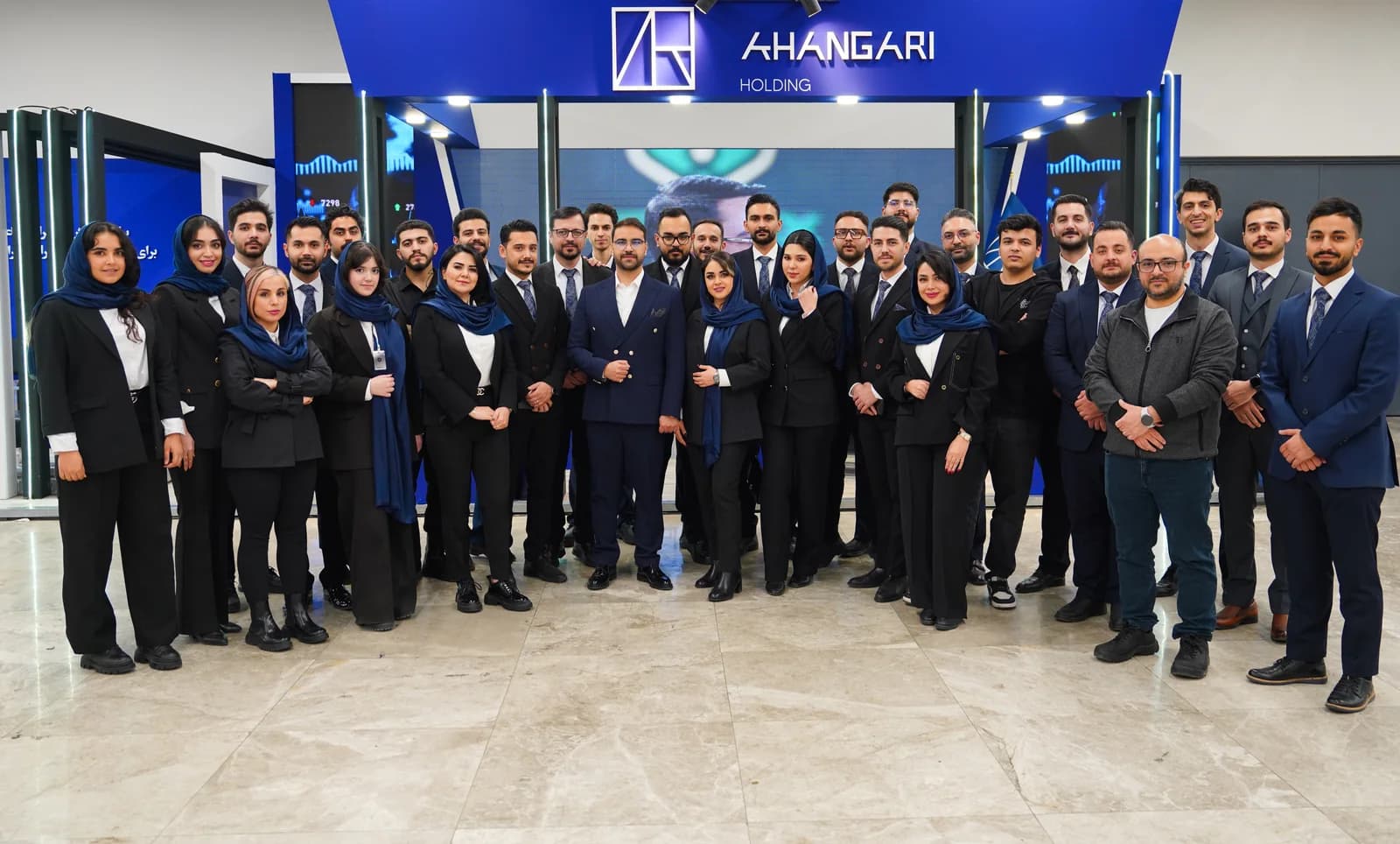 Mohammad Ahangari Asl with the Ahangari Holding team